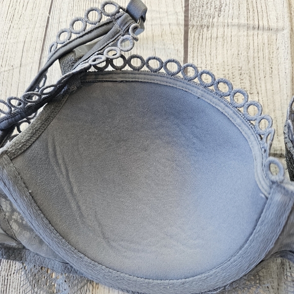 Victoria's Secret Dream Angels •Size 32D• Blue Lace Lined Underwire Demi Bra - Picture 6 of 7